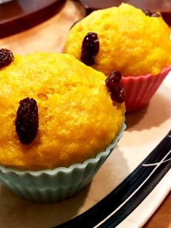 HMでかぼちゃとレーズンのふわ蒸しパン-レシピのメイン写真