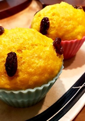HMでかぼちゃとレーズンのふわ蒸しパン-レシピのメイン写真