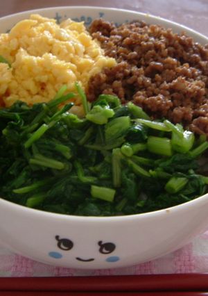 シンプル三色そぼろ丼♪-レシピのメイン写真