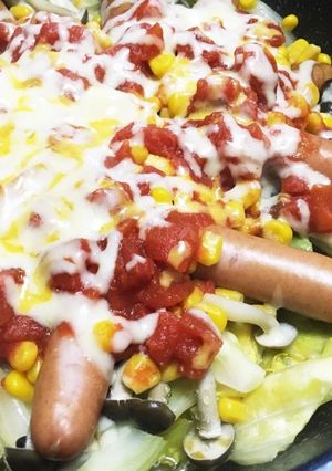 春キャベツの無水油鍋☆トマトとチーズ-レシピのメイン写真
