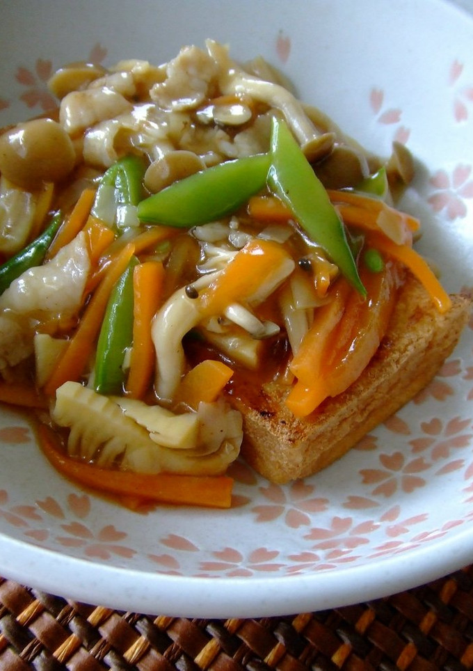 焼き厚揚げの野菜あんかけ-レシピのメイン写真