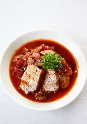 ウマっ！な簡単煮込み【豚ばらのトマト煮】-レシピのメイン写真