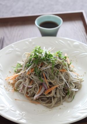 大葉ドレッシングで食べる蕎麦サラダ-レシピのメイン写真