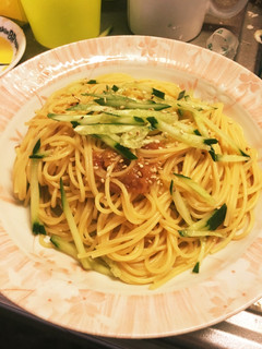梅香る❀胡瓜と梅のパスタ-レシピのメイン写真
