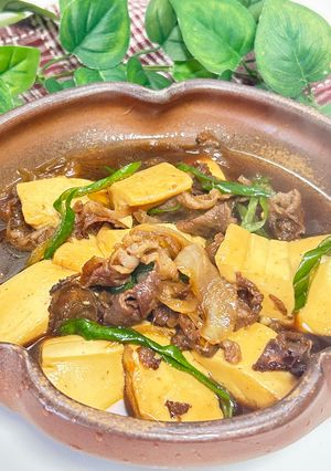 老舗の味を家庭で再現🥘すきやき肉豆腐✨🤗-レシピのメイン写真