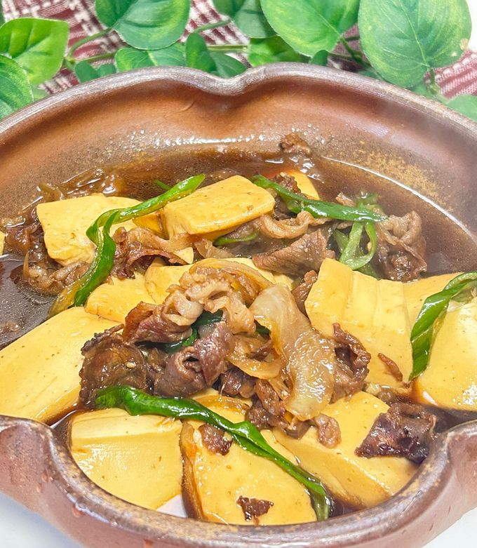 老舗の味を家庭で再現🥘すきやき肉豆腐✨🤗-レシピのメイン写真