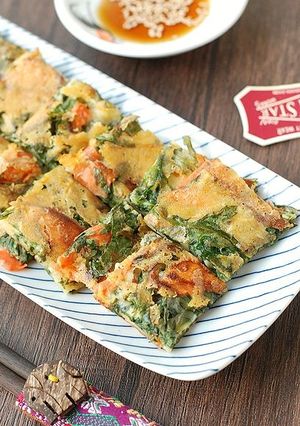 大人気♪春菊とかりかりチーズの絶品チヂミ-レシピのメイン写真