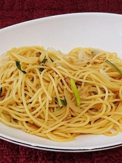 ねぎと玉ねぎの簡単和風パスタ-レシピのメイン写真