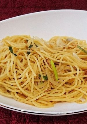 ねぎと玉ねぎの簡単和風パスタ-レシピのメイン写真