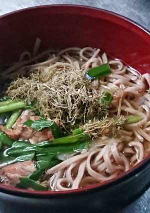 温かいにしん蕎麦みたいなサバ缶の蕎麦-レシピのメイン写真