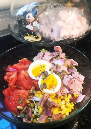 大盛りサラダのランチ-レシピのメイン写真