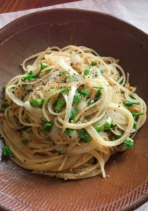 ほろ苦たまらな〜い♡タラの芽パスタ！-レシピのメイン写真