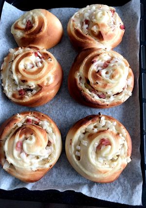 ＨＢで玉ねぎとベーコンの惣菜パン-レシピのメイン写真