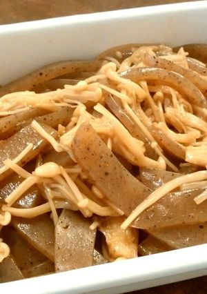 お腹のお掃除！こんにゃくとえのきの常備菜-レシピのメイン写真