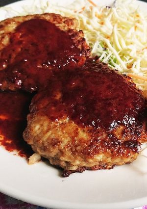 びくドン行きたい豚100%のハンバーグ-レシピのメイン写真