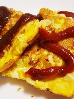 超簡単!お好み焼き?オムレツ?おかず-レシピのメイン写真