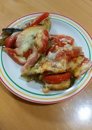 茄子･トマ･ピーマンのベーコンチーズ焼き-レシピのメイン写真