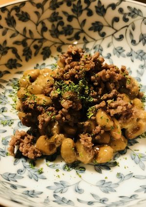 毎日の納豆●納豆＆ミンチ炒めのトッピング-レシピのメイン写真