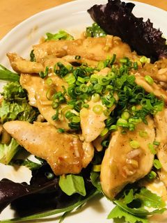 鶏胸肉のピリ甘辛オイスターソースネギ炒め-レシピのメイン写真