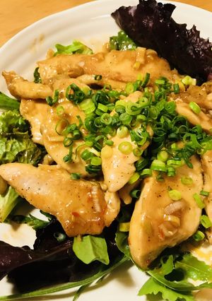 鶏胸肉のピリ甘辛オイスターソースネギ炒め-レシピのメイン写真