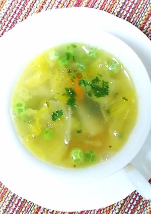 キャベツと合挽き肉の旨味スープ♪-レシピのメイン写真