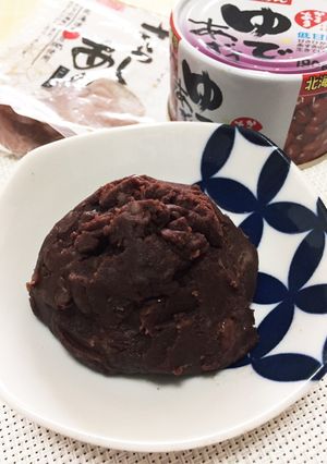 ゆで小豆缶&さらしあんでお好みあんこ〜♪-レシピのメイン写真