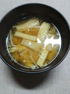 えのきと京揚げのお味噌汁(⌒‐⌒)-レシピのメイン写真