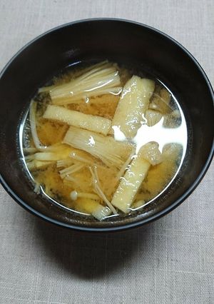 えのきと京揚げのお味噌汁(⌒‐⌒)-レシピのメイン写真