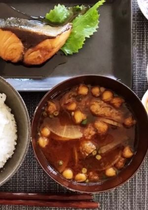 大根と油揚げの赤だし味噌汁-レシピのメイン写真