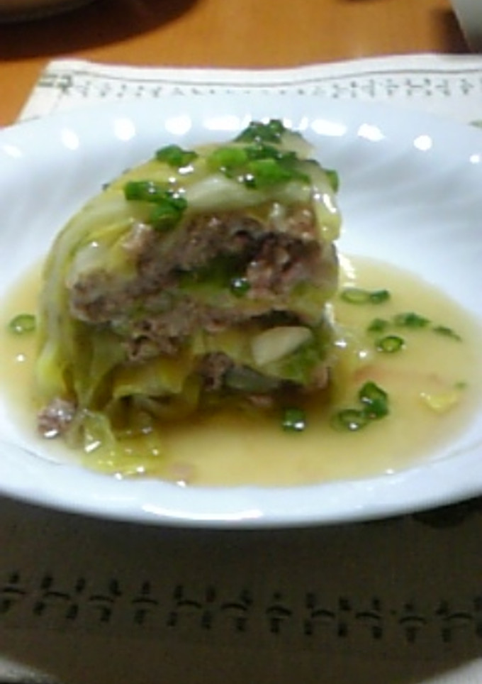 キャベツの重ね蒸し（中華風）-レシピのメイン写真