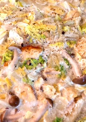365スープ13お揚げさん白菜のミルク煮-レシピのメイン写真