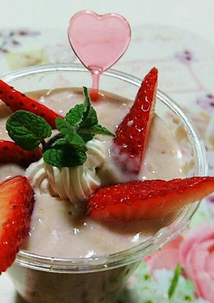 いちごの豆腐グルトと玄米シリアルのパフェ-レシピのメイン写真