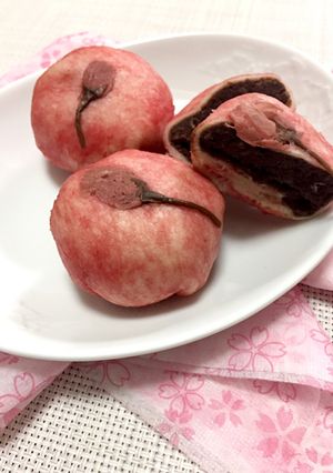 食パンで簡単に♪桜香るお饅頭-レシピのメイン写真