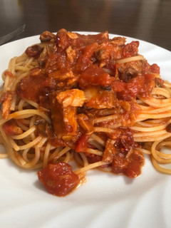 *トマトと鯖のパスタ*-レシピのメイン写真