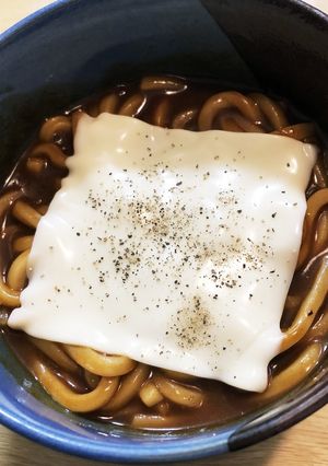 簡単レンチン！レトルトカレーチーズうどん-レシピのメイン写真