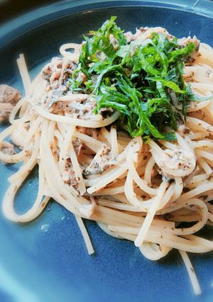 ゆかり消費に。鯖缶とゆかりのパスタ。-レシピのメイン写真