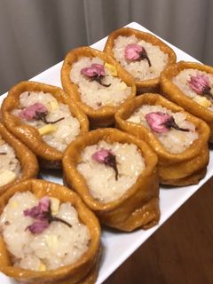 お花見に♫桜おこわのいなり寿司-レシピのメイン写真