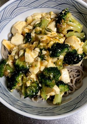 残り物の麻婆豆腐をかけたそば-レシピのメイン写真