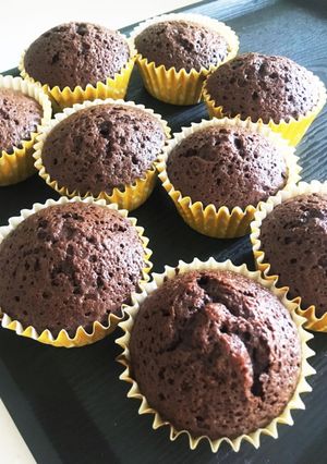 まぜるだけ！簡単チョコカップケーキ-レシピのメイン写真