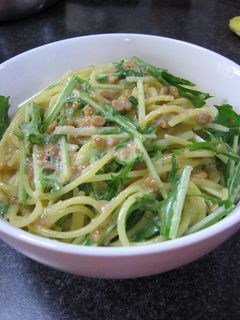 水菜と納豆のパスタ-レシピのメイン写真