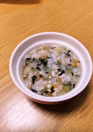 鶏とひじきのおかゆ-レシピのメイン写真
