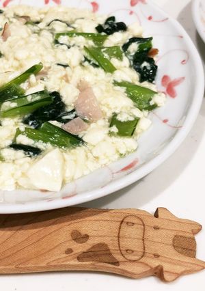 ハムと小松菜のとろとろ豆腐-レシピのメイン写真
