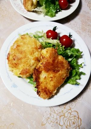 鶏胸肉で揚げないチーズチキンカツ-レシピのメイン写真