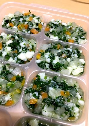 ほうれん草と白身魚のうま煮〜離乳食-レシピのメイン写真