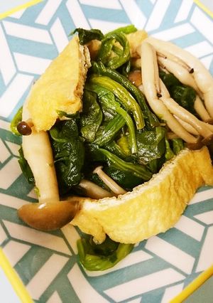 作り置き☆ほうれん草と油揚げのだし煮-レシピのメイン写真