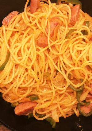夜食のナポリタン-レシピのメイン写真