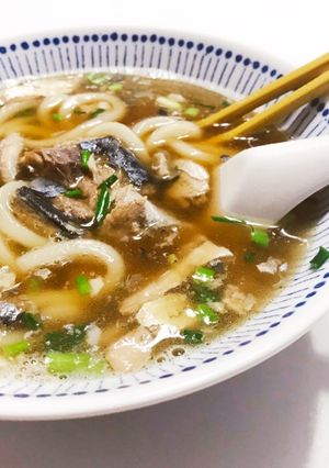 超簡単！冷凍麺を使った鯖缶旨味凝縮うどん-レシピのメイン写真