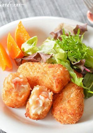 長芋のミルク煮で海老クリームコロッケ風♪-レシピのメイン写真