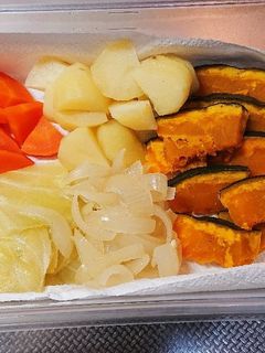 朝御飯にピッタリ☆彩り蒸し野菜☆-レシピのメイン写真