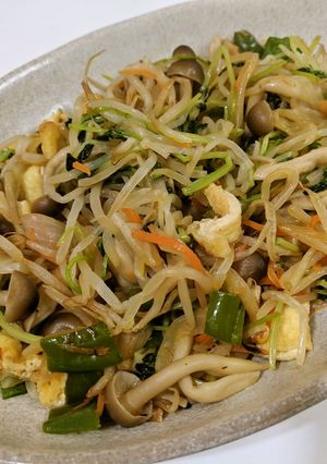 もやしと豆苗のガパオ風炒め-レシピのメイン写真